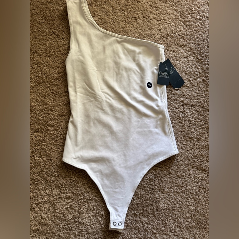 Abercrombie & Fitch Cream Bodysuit Top